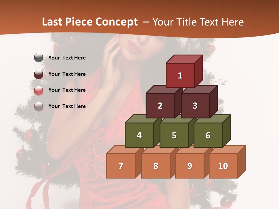 Christmas Tree Girls PowerPoint Template