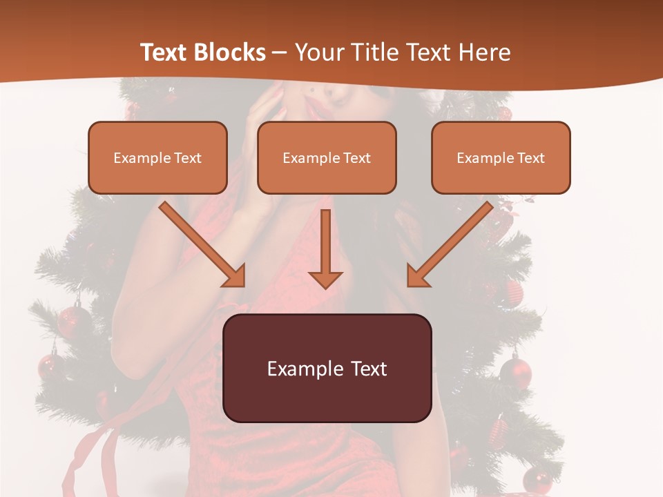 Christmas Tree Girls PowerPoint Template