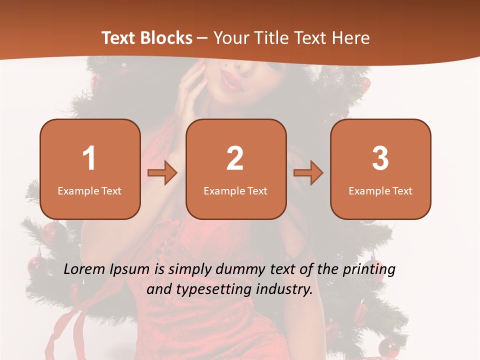 Christmas Tree Girls PowerPoint Template