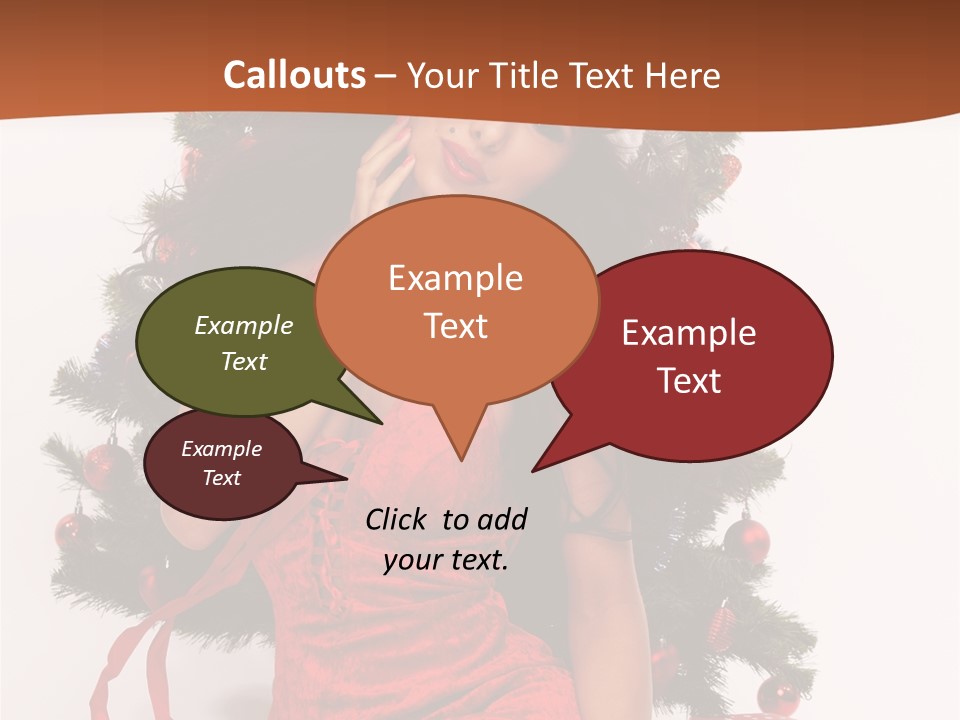 Christmas Tree Girls PowerPoint Template