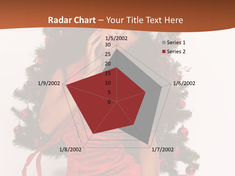 Christmas Tree Girls PowerPoint Template