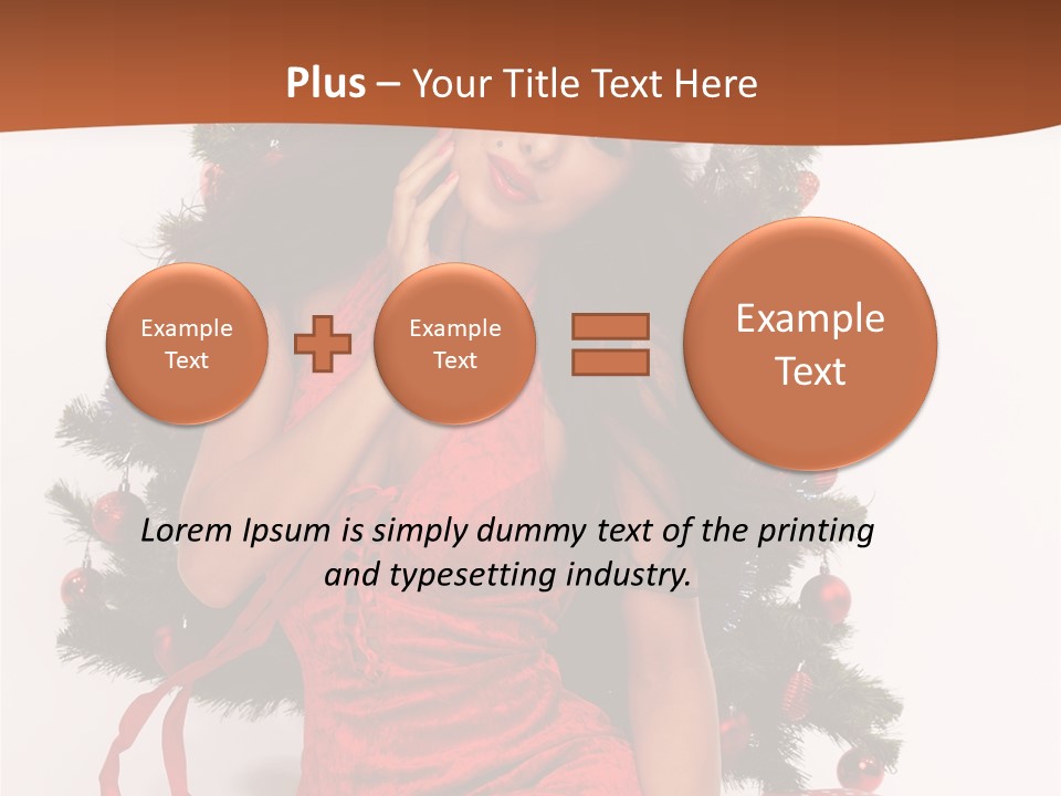 Christmas Tree Girls PowerPoint Template