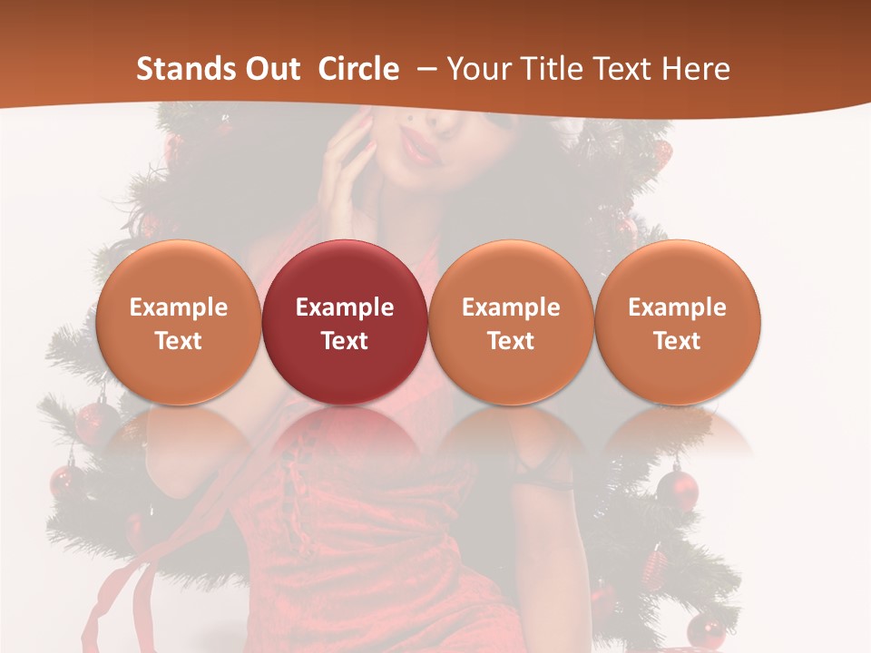 Christmas Tree Girls PowerPoint Template