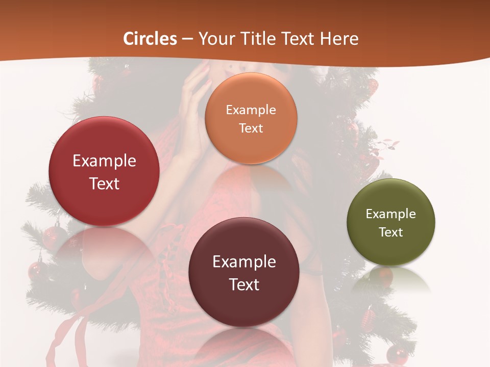 Christmas Tree Girls PowerPoint Template