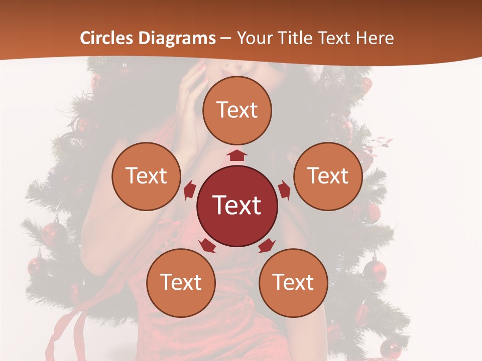 Christmas Tree Girls PowerPoint Template