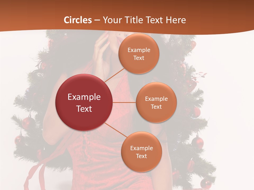 Christmas Tree Girls PowerPoint Template