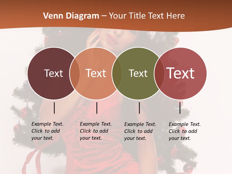 Christmas Tree Girls PowerPoint Template