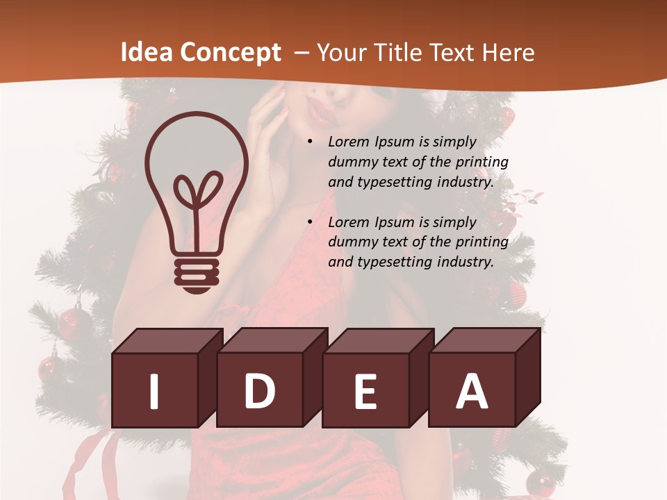 Christmas Tree Girls PowerPoint Template