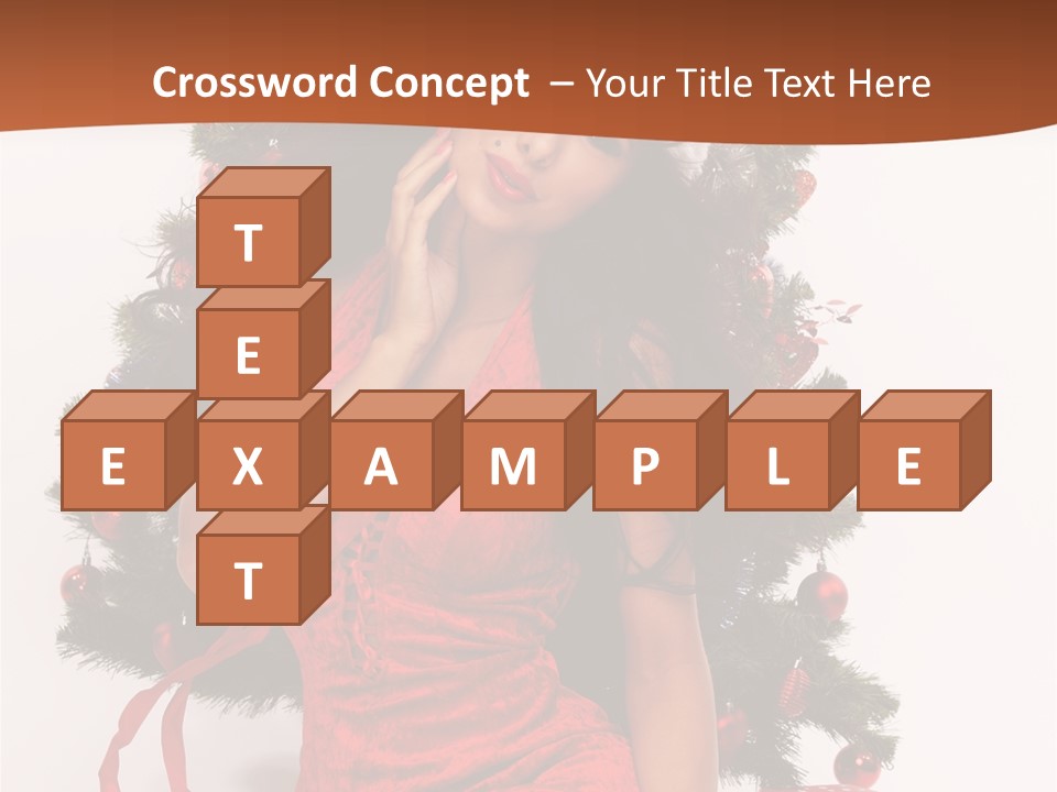 Christmas Tree Girls PowerPoint Template