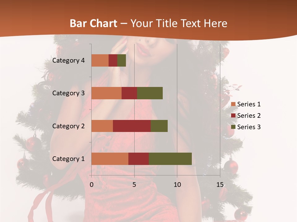 Christmas Tree Girls PowerPoint Template