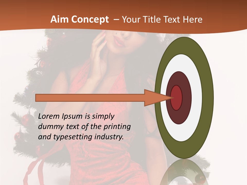 Christmas Tree Girls PowerPoint Template