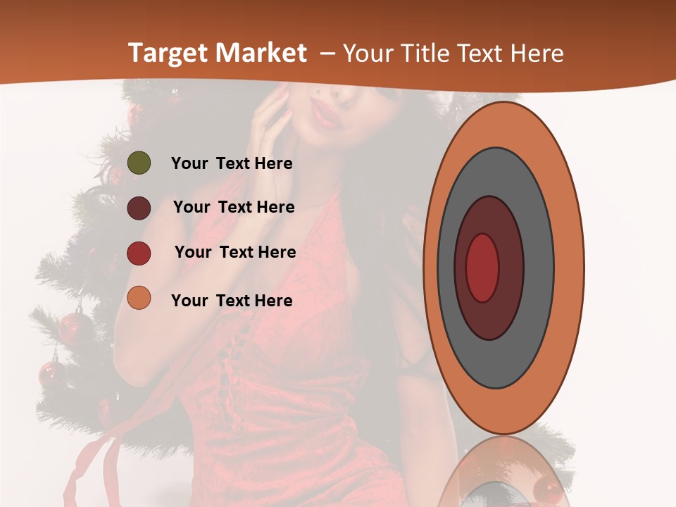 Christmas Tree Girls PowerPoint Template