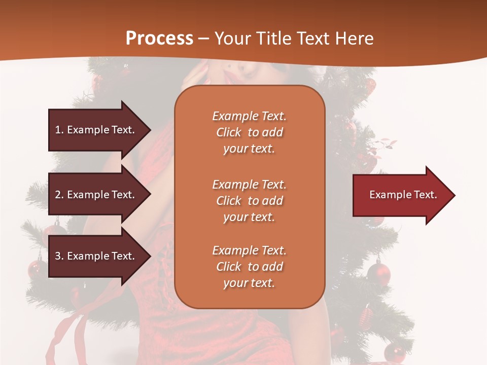 Christmas Tree Girls PowerPoint Template