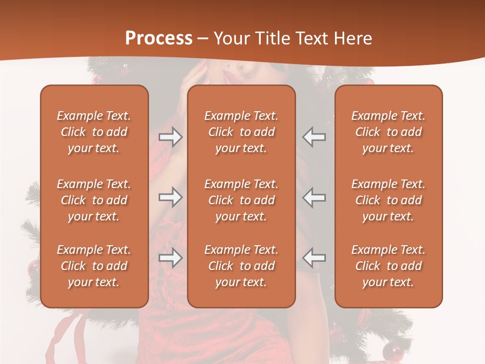 Christmas Tree Girls PowerPoint Template