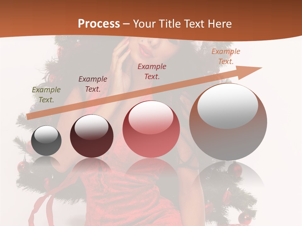 Christmas Tree Girls PowerPoint Template