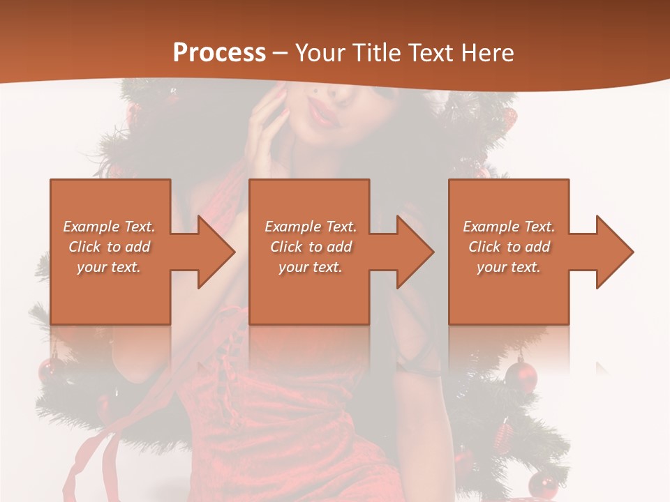 Christmas Tree Girls PowerPoint Template