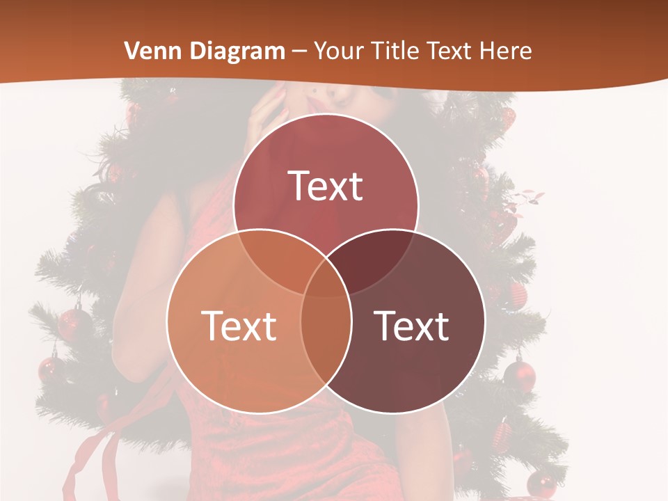 Christmas Tree Girls PowerPoint Template