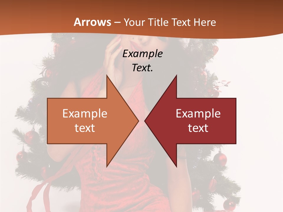 Christmas Tree Girls PowerPoint Template