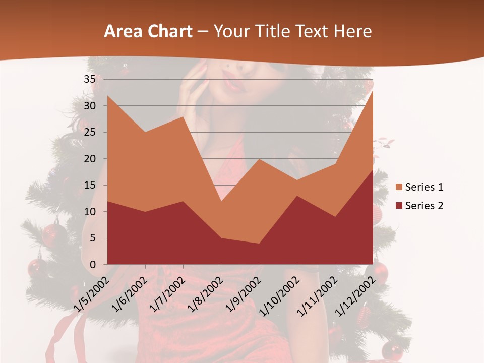 Christmas Tree Girls PowerPoint Template