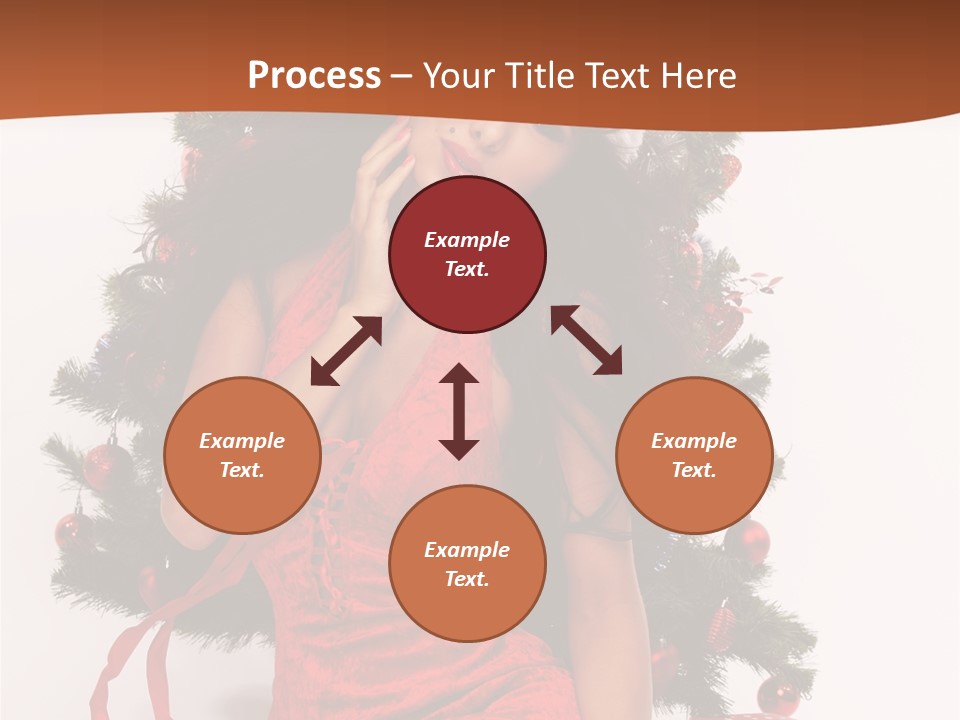 Christmas Tree Girls PowerPoint Template