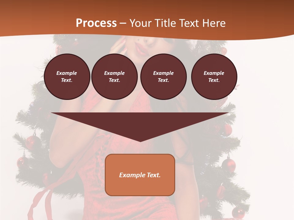 Christmas Tree Girls PowerPoint Template