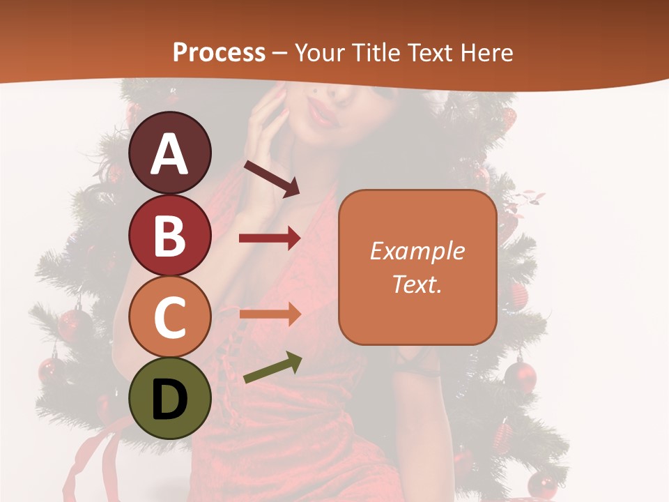 Christmas Tree Girls PowerPoint Template