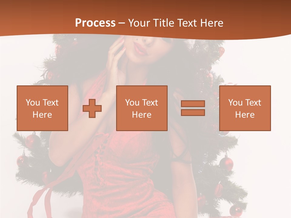 Christmas Tree Girls PowerPoint Template