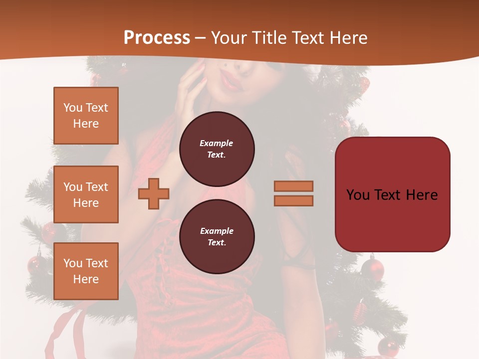 Christmas Tree Girls PowerPoint Template