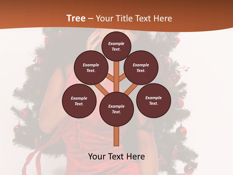Christmas Tree Girls PowerPoint Template