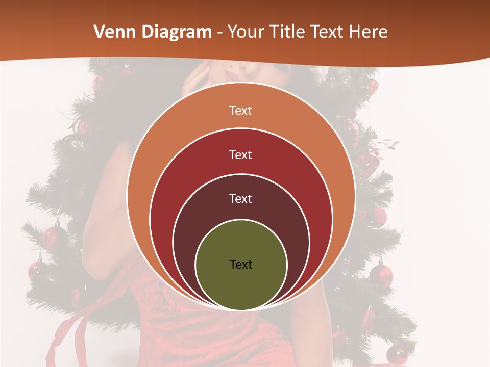 Christmas Tree Girls PowerPoint Template