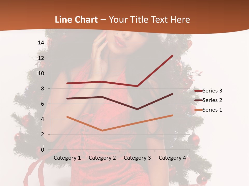 Christmas Tree Girls PowerPoint Template