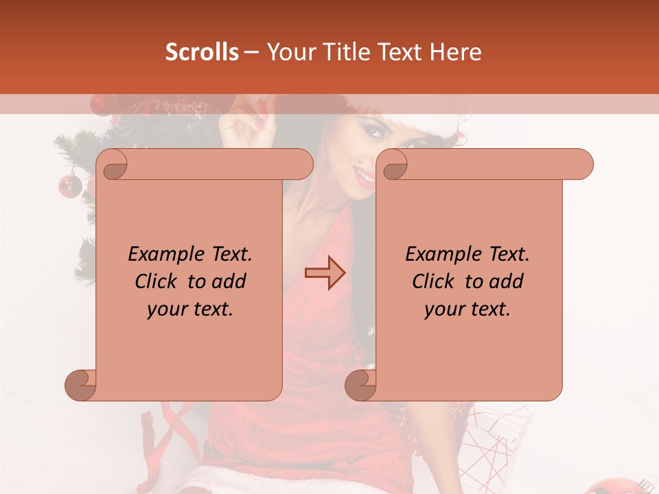 Santa Girl PowerPoint Template