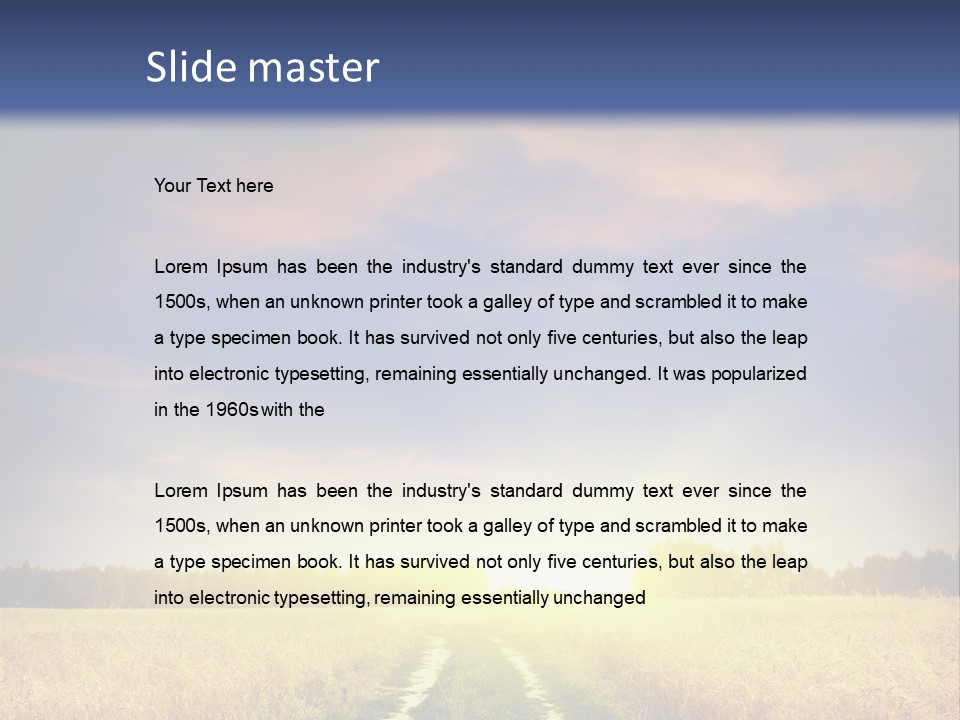 Area Road Corn PowerPoint Template