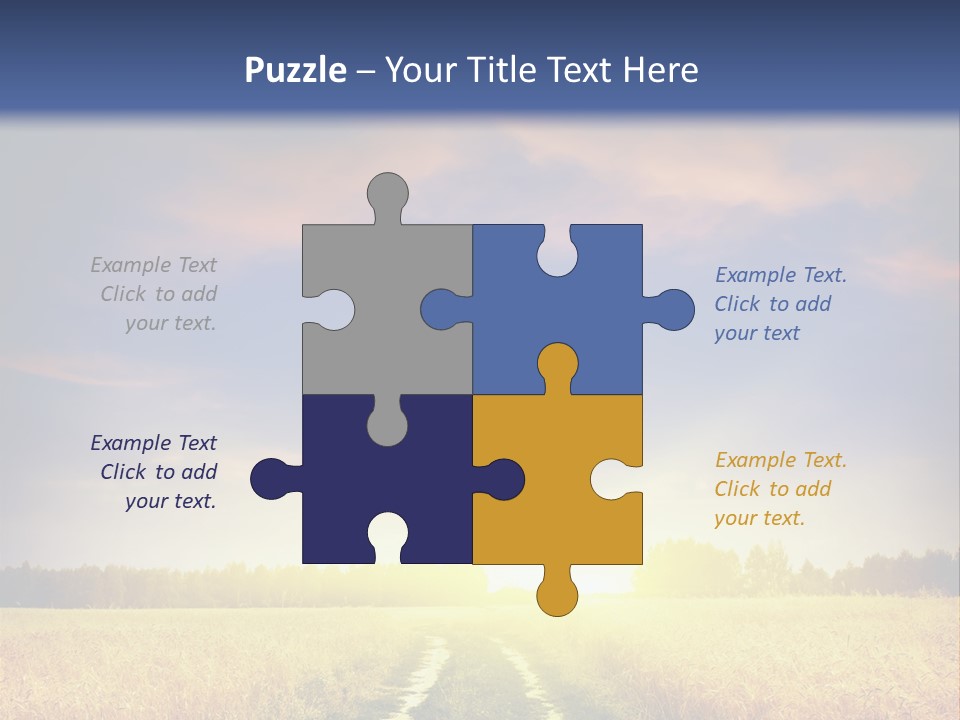 Area Road Corn PowerPoint Template