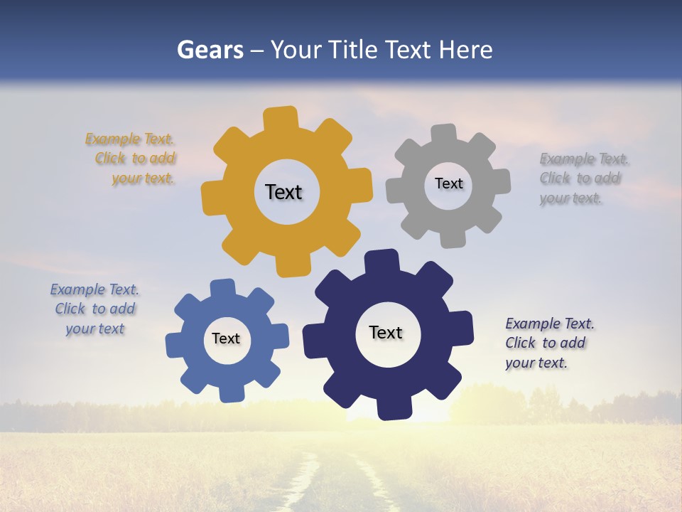 Area Road Corn PowerPoint Template