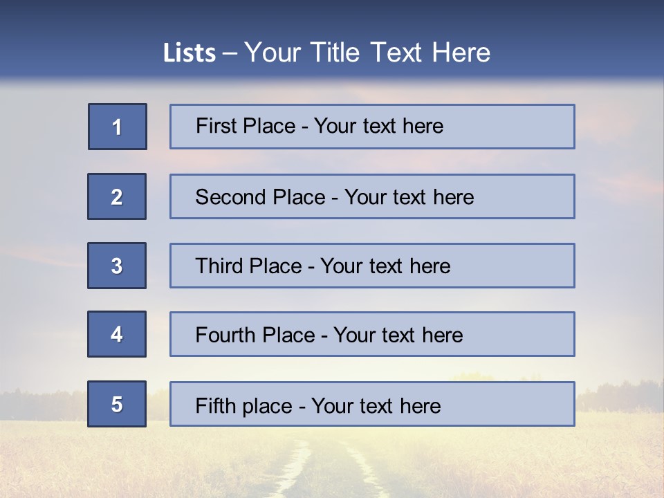 Area Road Corn PowerPoint Template