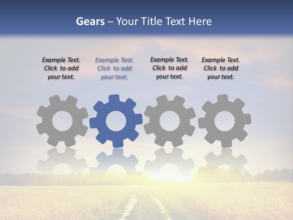 Area Road Corn PowerPoint Template