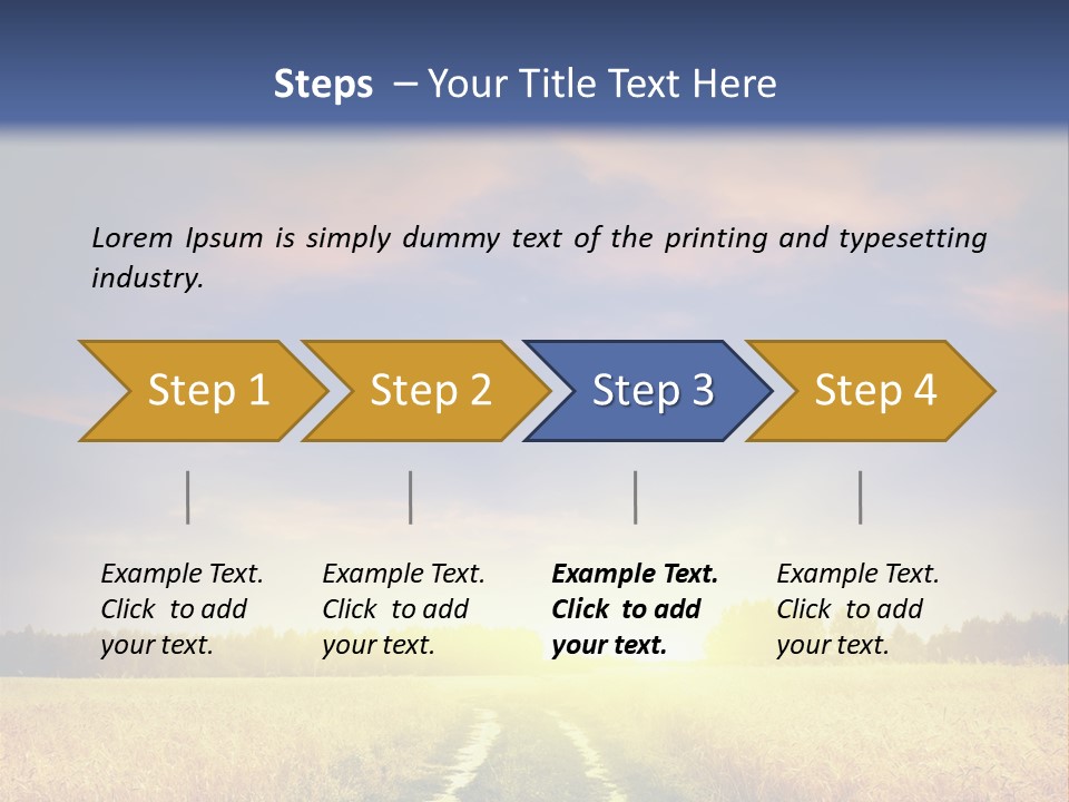Area Road Corn PowerPoint Template