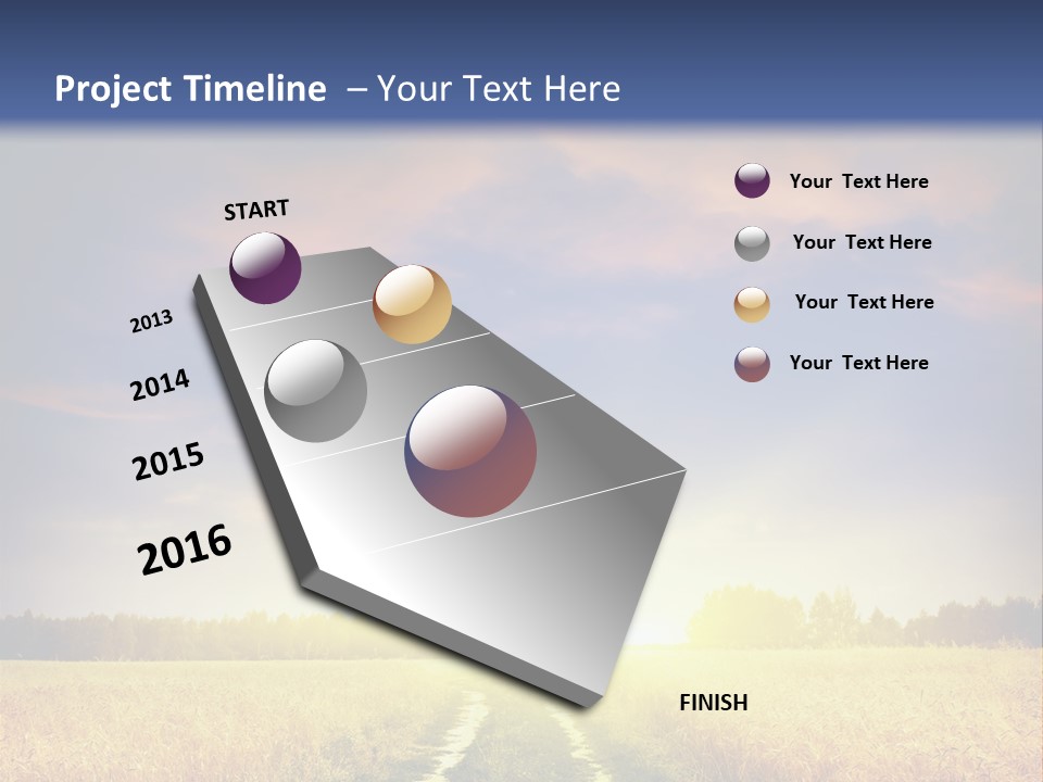 Area Road Corn PowerPoint Template