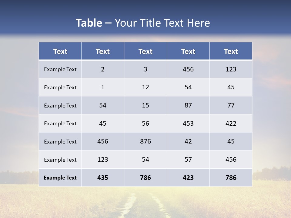 Area Road Corn PowerPoint Template