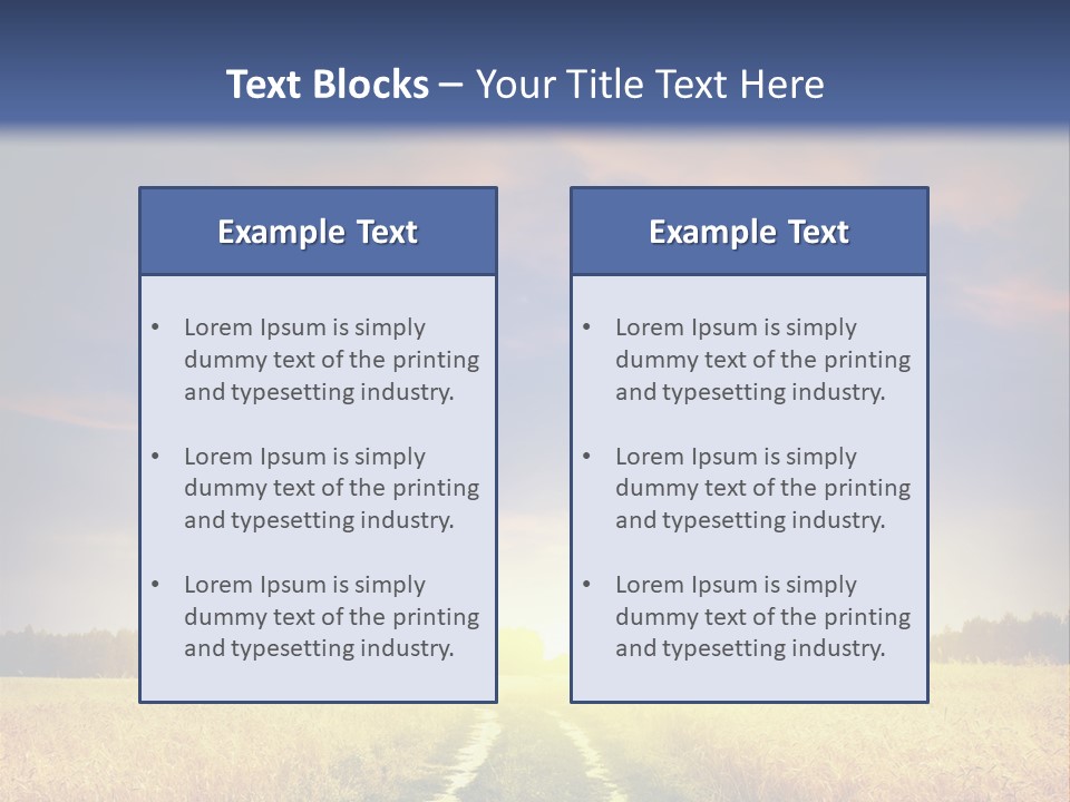 Area Road Corn PowerPoint Template