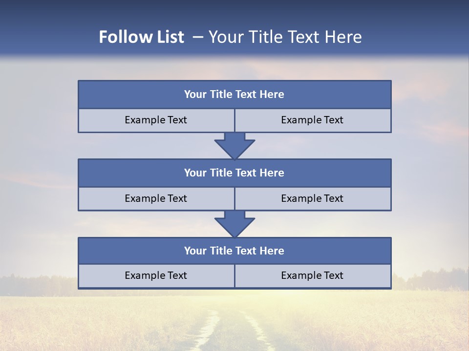 Area Road Corn PowerPoint Template