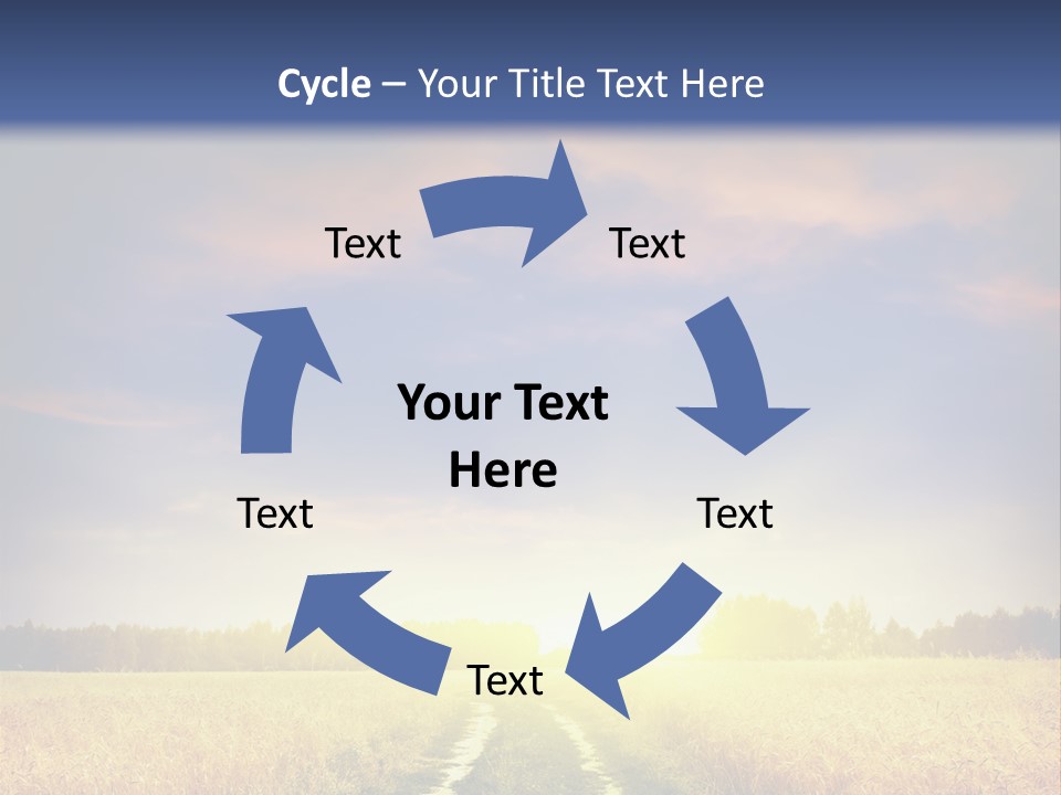 Area Road Corn PowerPoint Template