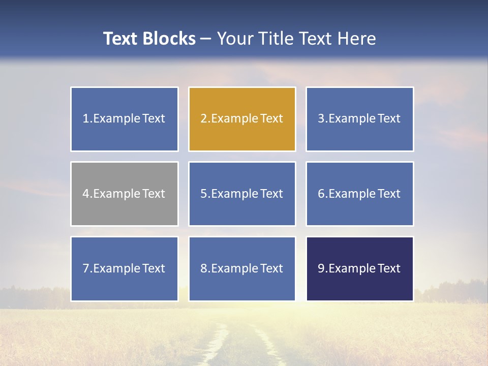 Area Road Corn PowerPoint Template