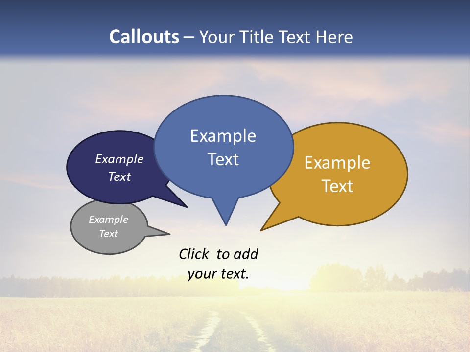 Area Road Corn PowerPoint Template