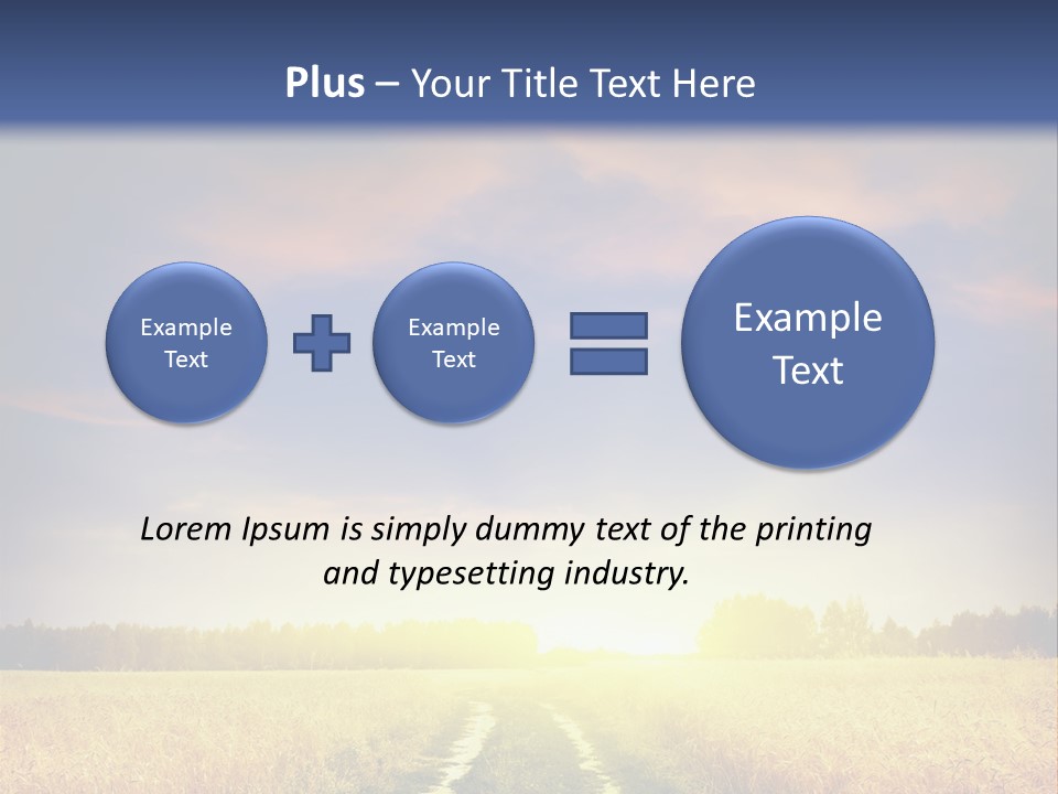 Area Road Corn PowerPoint Template