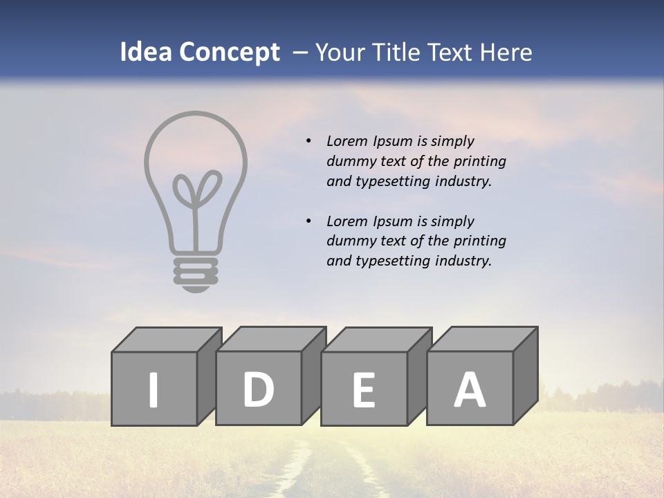 Area Road Corn PowerPoint Template