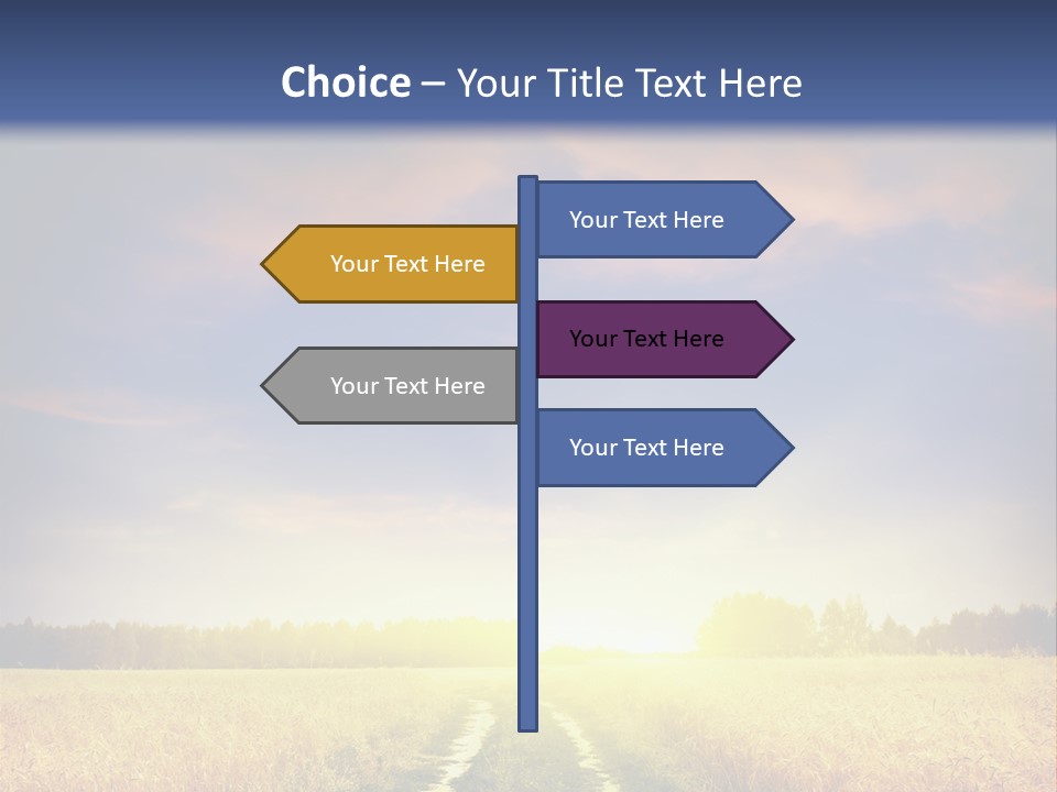 Area Road Corn PowerPoint Template