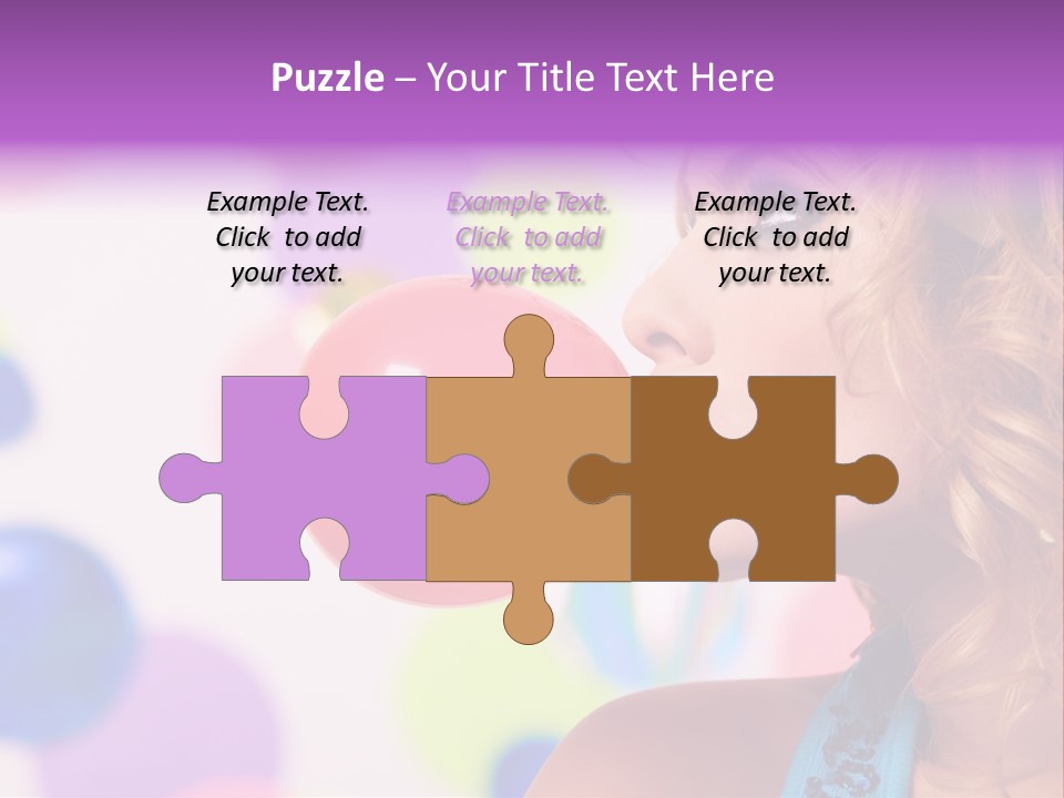 Blowing Bubble Gum PowerPoint Template