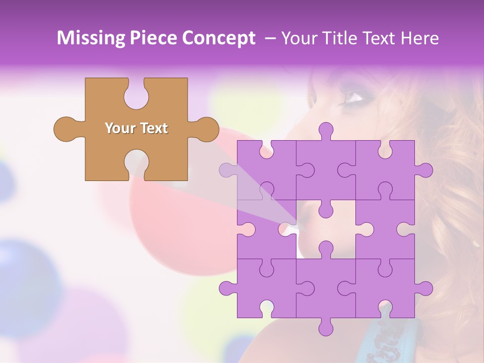 Blowing Bubble Gum PowerPoint Template